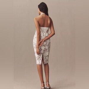 HELSI Cecilia Floral Appliqué Strapless Midi Dress in White size XS Preloved